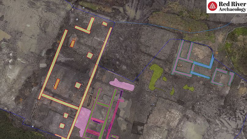 Provisional site plan on drone image