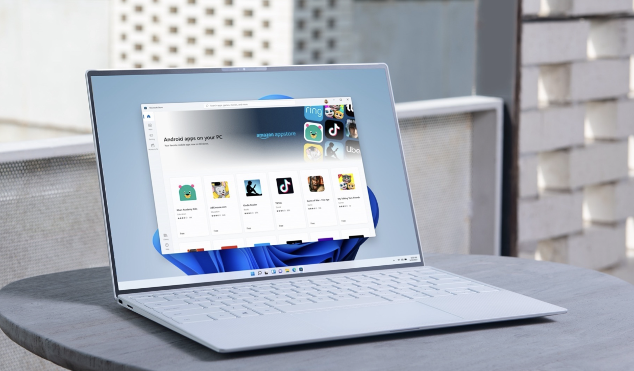  an image of Android apps on a Windows 11 laptop 