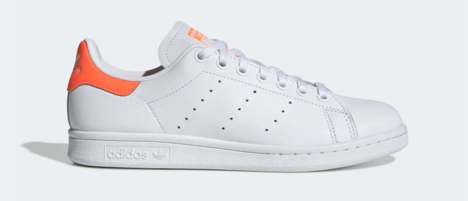 adidas Women’s Stan Smith Shoes in Cloud White and Solar Orange