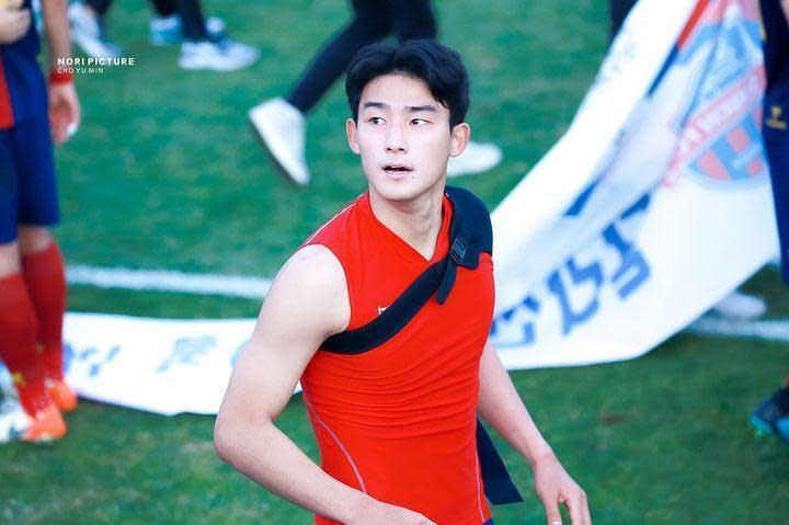 1996年生的趙佑民是韓國新生代足球選手。（翻攝趙佑民IG）