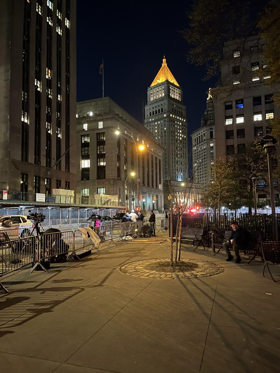 The Manhattan courthouse early on Monday morning.