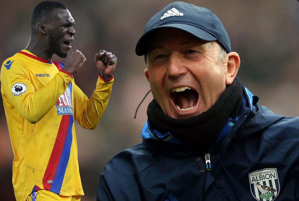 Tony Pulis (right) and Christian Benteke had plenty of reasons to shout