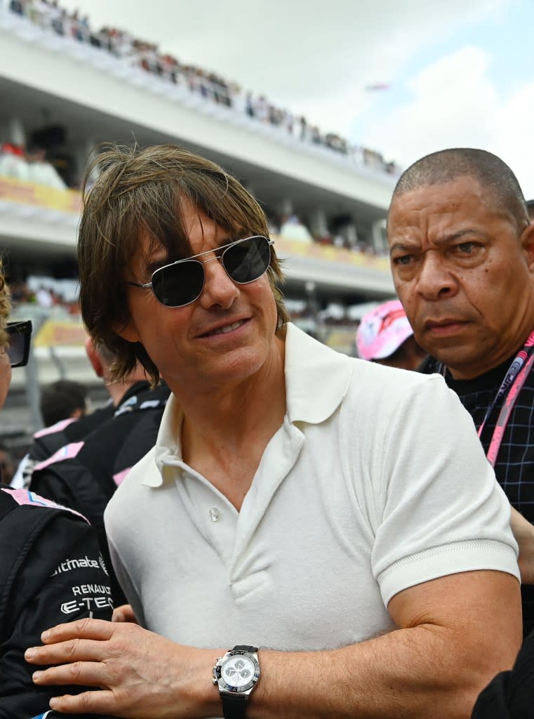 Tom Cruise sports a Rolex at the Miami Formula One Grand Prix. AFP via Getty Images