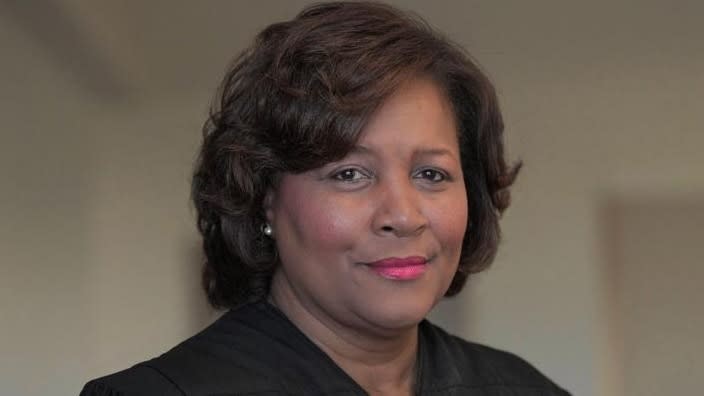 U.S. District Judge J. Michelle Childs stands in the federal courthouse where she hears cases in Columbia, South Carolina. The U.S. Senate confirmed the nomination of Childs — recently under consideration for a slot on the U.S. Supreme Court — Tuesday to sit on the federal court typically seen as a proving ground for the nation’s highest bench. (Photo: Meg Kinnard/AP, File)