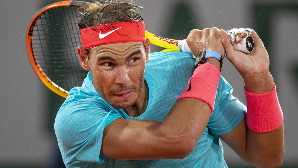 Rafa Nadal is pictured during the French Open.