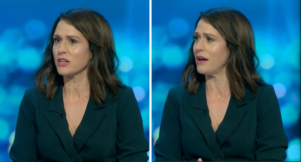 Rachel Corbett broke down on Sunday night's episode of The Project as she spoke about the attacks. Credit: Channel Ten 