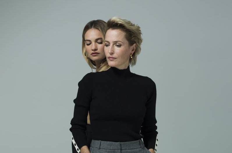 Lily James and Gillian Anderson (Perou)