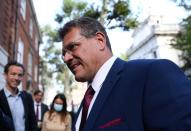 EU Commission Vice President Maros Sefcovic arrives at the Europe House in London