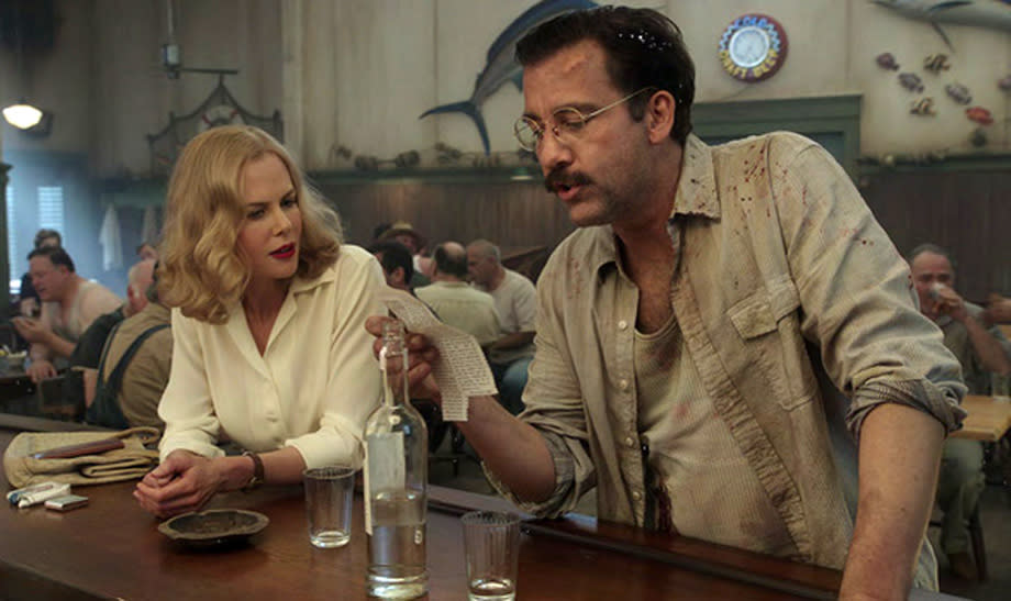 In this image released by HBO, Nicole Kidman, left, and Clive Owen are shown in a scene from the HBO film, "Hemingway & Gellhorn." The film, about the relationship between Ernest Hemingway and Martha Gellhorn, premieres May 28, 2012 at 9p.m. on HBO. (AP Photo/HBO)