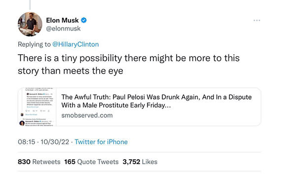 Elon Musk Tweet