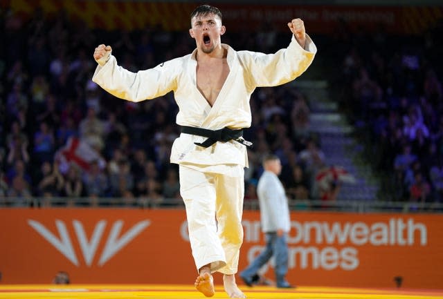 England’s Lachlan Moorhead celebrates victory 