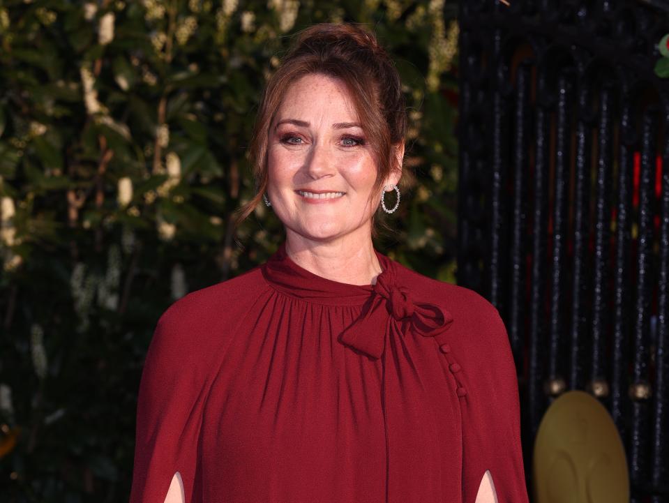 Ruth Gemmell attends the Special Fan Screening and Garden Party for "Queen Charlotte: A Bridgerton Story" in London on April 21, 2023.