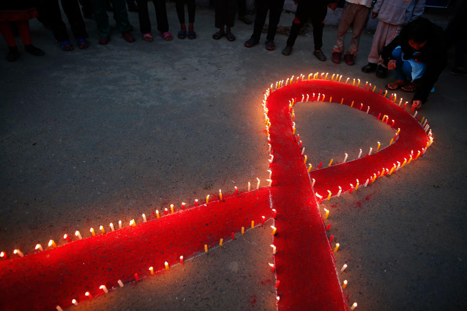 World AIDS Day eve in Kathmandu, Nepal