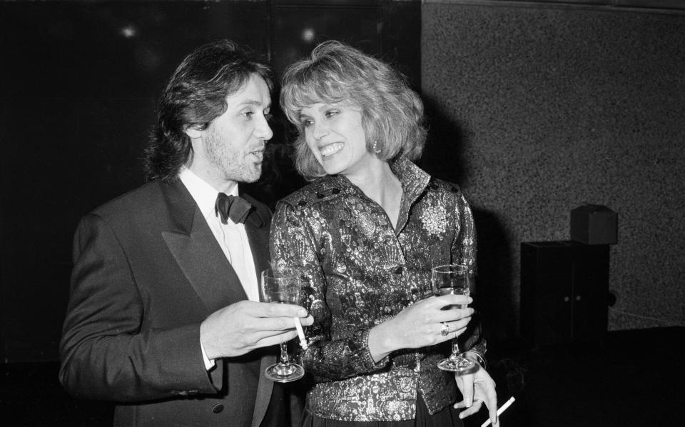 Eternal spring chickens: Barlow with his wife Joanna Lumley in 1986