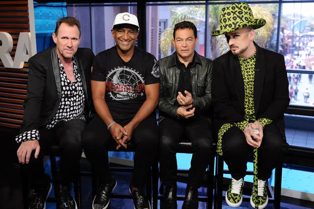 <p>Noel Vasquez/Getty</p> Roy Hay, Mikey Craig, Jon Moss and Boy George of Culture Club in Hollywood in June 2016