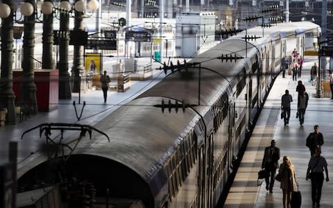 Eurostar trains from the Gare du Nord were cancelled while the bomb was detonated - Credit: &nbsp;JOEL SAGET/AFP