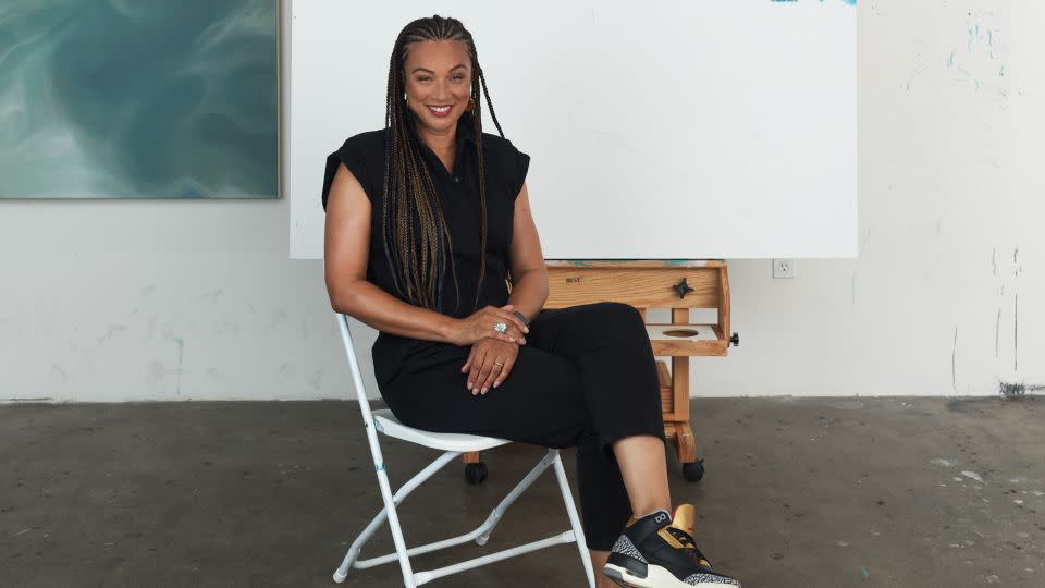 “If I’m upset and I get to go to the ocean, I do sit back and feel more connected to something larger when I’m there," the artist Calida Rawles told CNN. "I feel like part of something more than me." - Marten Elder/Courtesy the artist and Lehmann Maupin