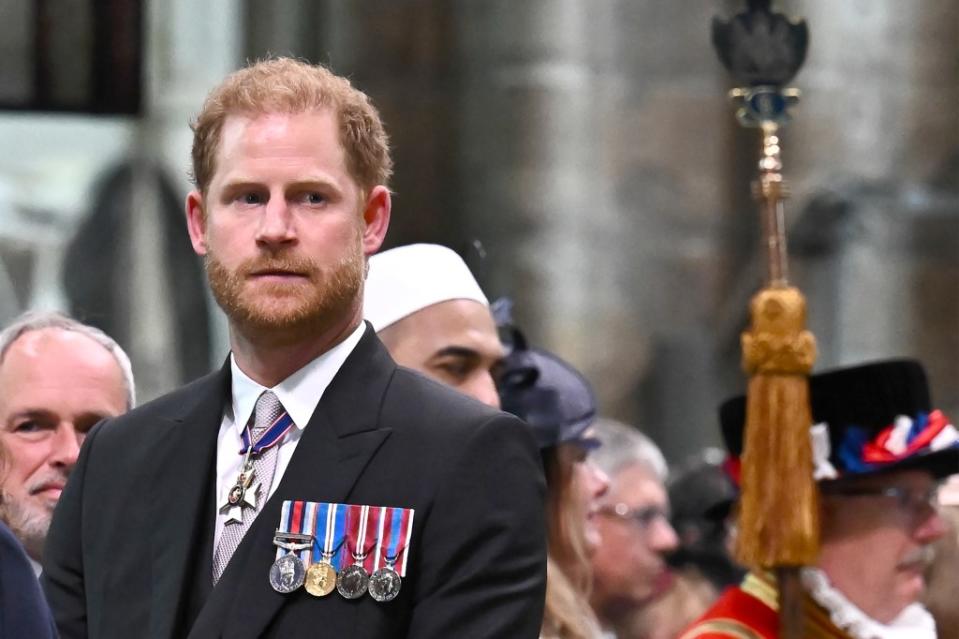 Prince Harry at King Charles III’s coronation in May 2023. Getty Images