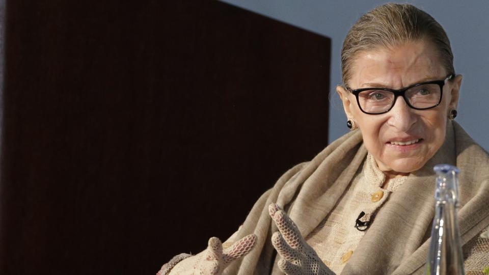 Supreme Court Justice Ruth Bader Ginsburg at Harvard University on May 29, 2015.