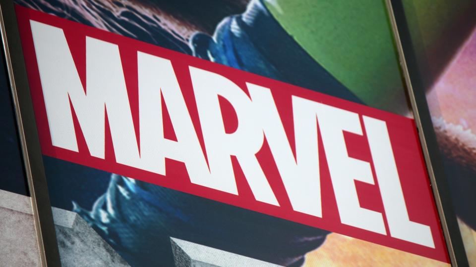 CIRCA AUGUST 2014 - BERLIN: the logo of the brand "Marvel", Berlin.