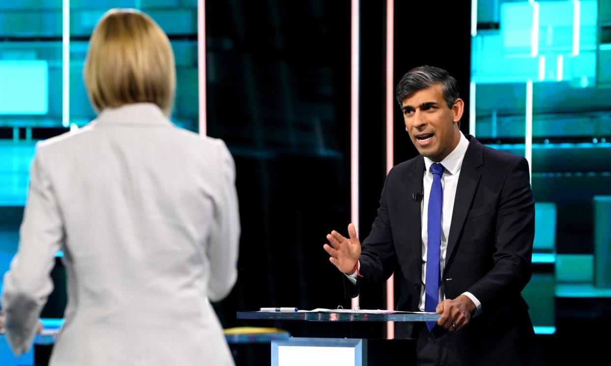 <span>Rishi Sunak reiterated the claim throughout his ITV head-to-head debate with Keir Starmer.</span><span>Photograph: Getty Images</span>