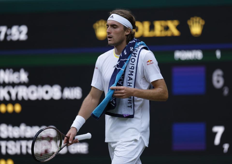 Stefanos Tsitsipas was not happy with the behaviour of Nick Kyrgios (Steven Paston/PA) (PA Wire)