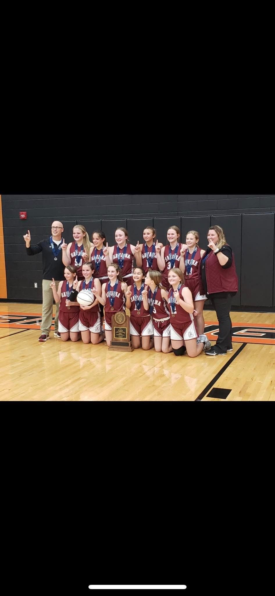 Havana defeated Liberty 41-23 to win the seventh-grade Class 2A state championship at Paris High School on Dec. 8, 2022.