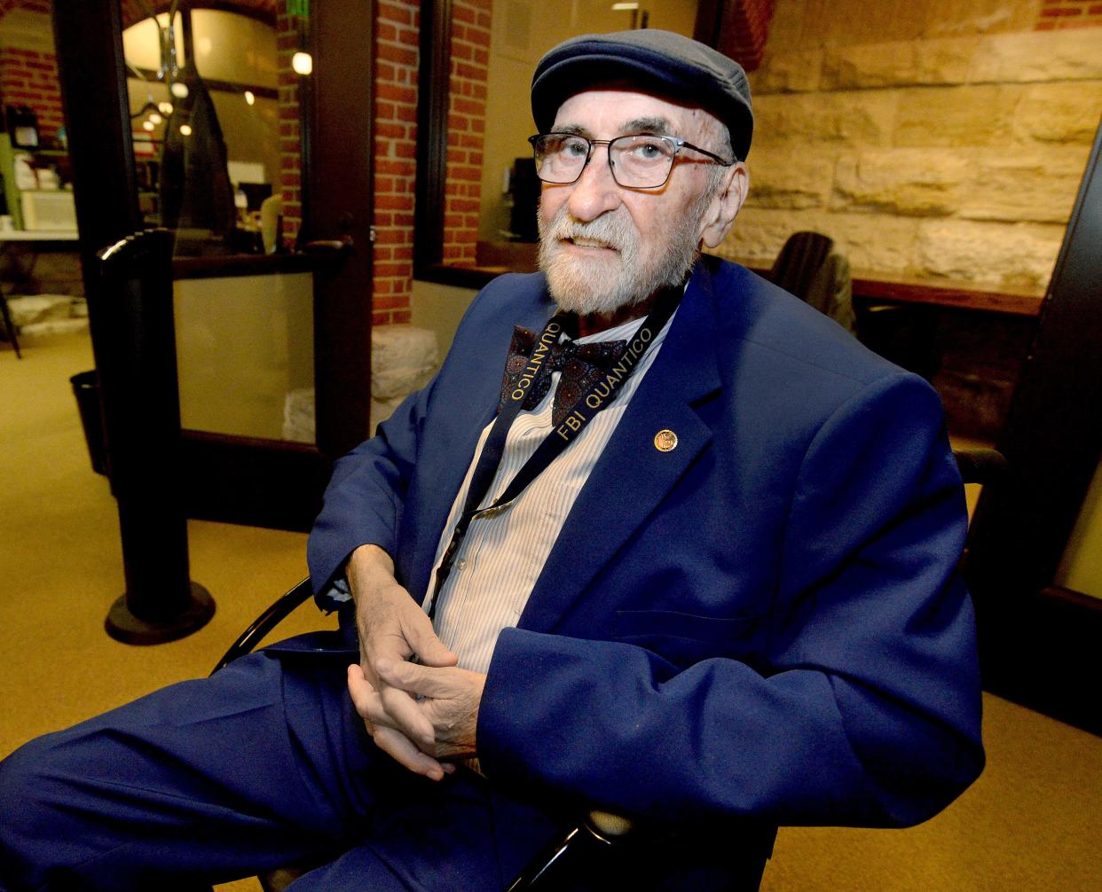 Lee Milner in the press offices at the Illinois Capitol Building on Lee Milner Day on April 10, 2024. The longtime Illinois State Board of Education spokesman and photojournalist passed away April 17, 2024.