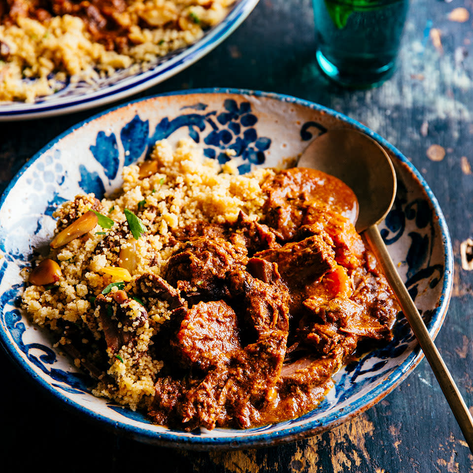 Slow-Cooker Beef & Carrot Tagine with Almond Couscous