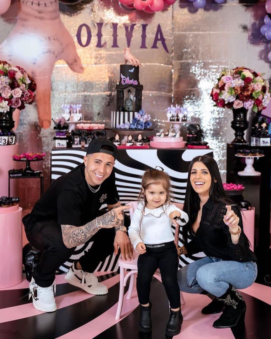 Olivia, la hija de Enzo Fernández y Valentina Cervantes (Foto: Instagram/@valufernandez)