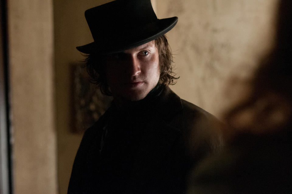 This image released by BBC America shows actor Tom Weston-Jones as Detective Kevin Corcoran in a scene from "Copper." Set in 1864 New York City, "Copper" centers on Kevin Corcoran, an Irish-immigrant cop who has returned from the war to find his world turned upside down. His daughter has been murdered and his wife has vanished. Corcoran sets about to find his daughter's killer and his missing wife while policing this notoriously lawless patch of town. The series premiers Sunday at 10 p.m. EDT. (AP Photo/BBC America, George Kraychyk)