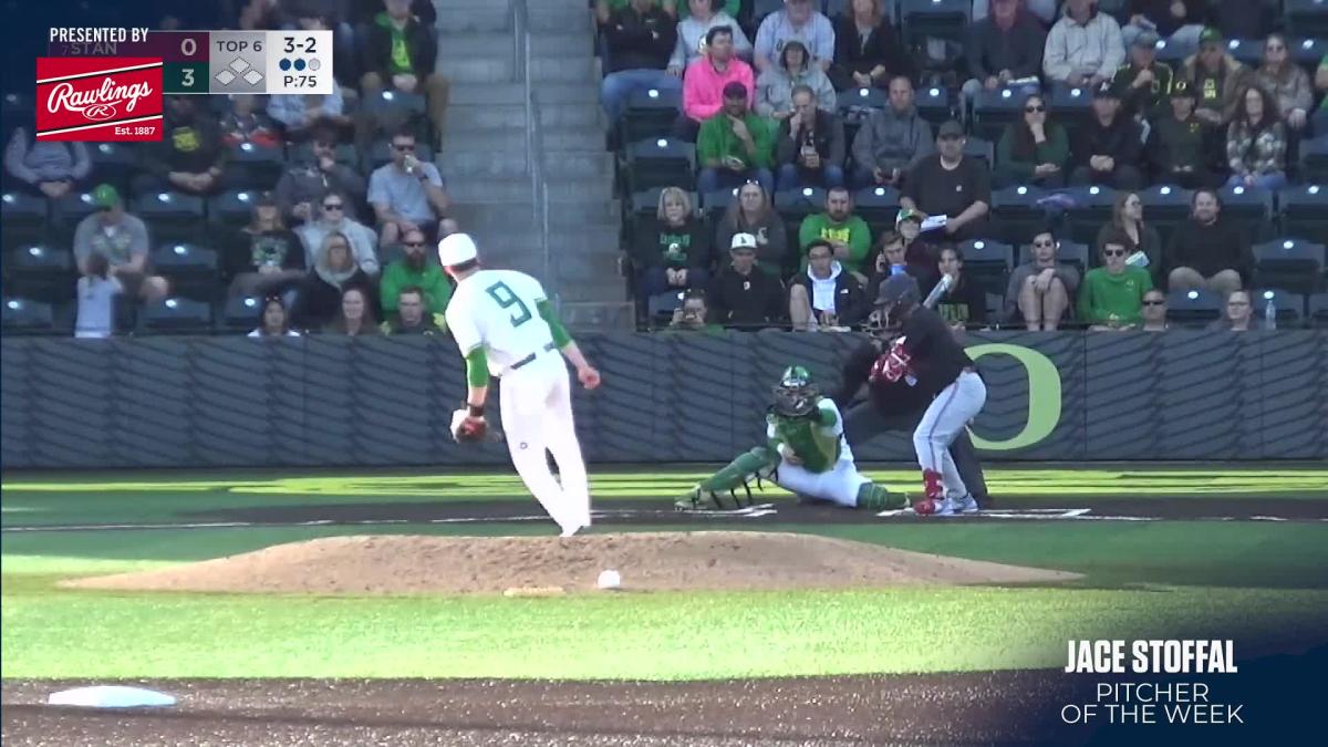 Jace Stoffal's masterful outing leads Oregon to 2-0 victory over