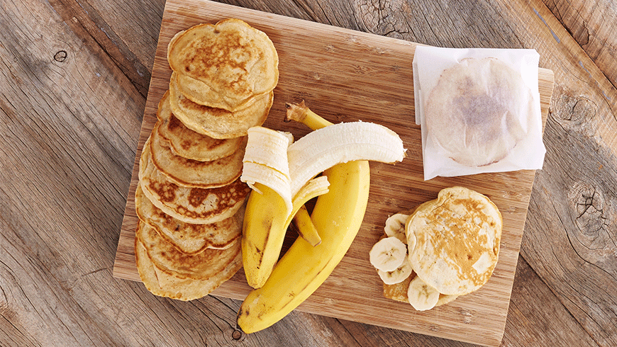 Banana honey pikelets recipe for Australia's Biggest Morning Tea. Photo: Supplied