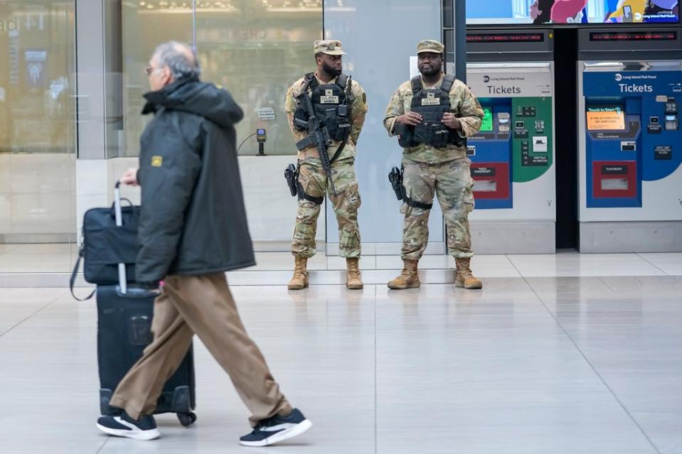 Hochul said the National Guard is part of a larger plan to improve subway safety, but critics like ex-Gov. Andrew Cuomo say NYC is better off with more cops in the subway. AP