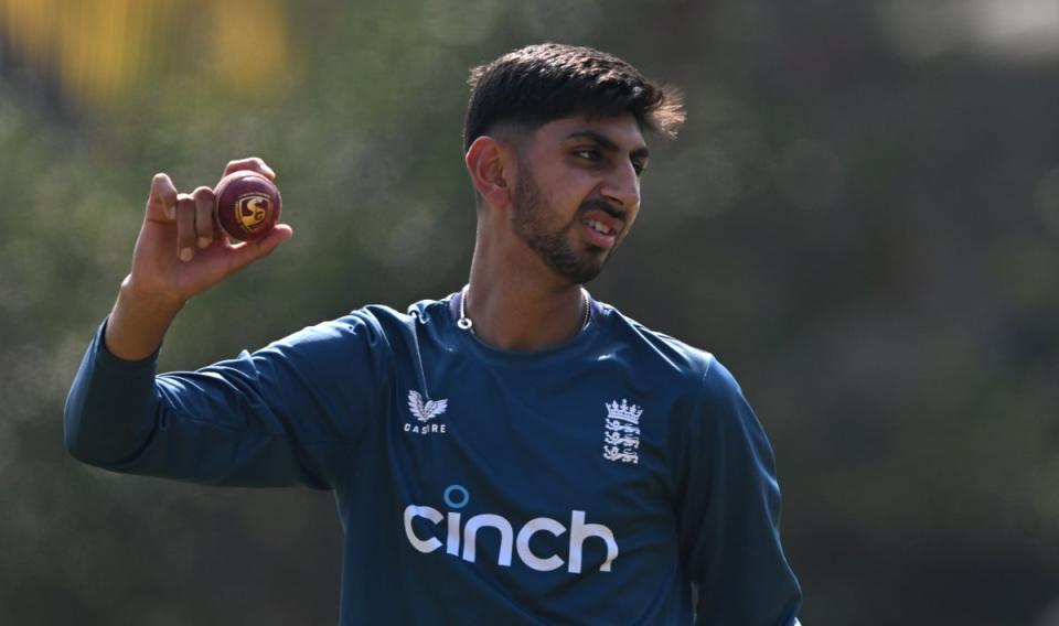 Debut: Shoaib Bashir will line up for England against India in the Second Test in Vizag (Getty Images)