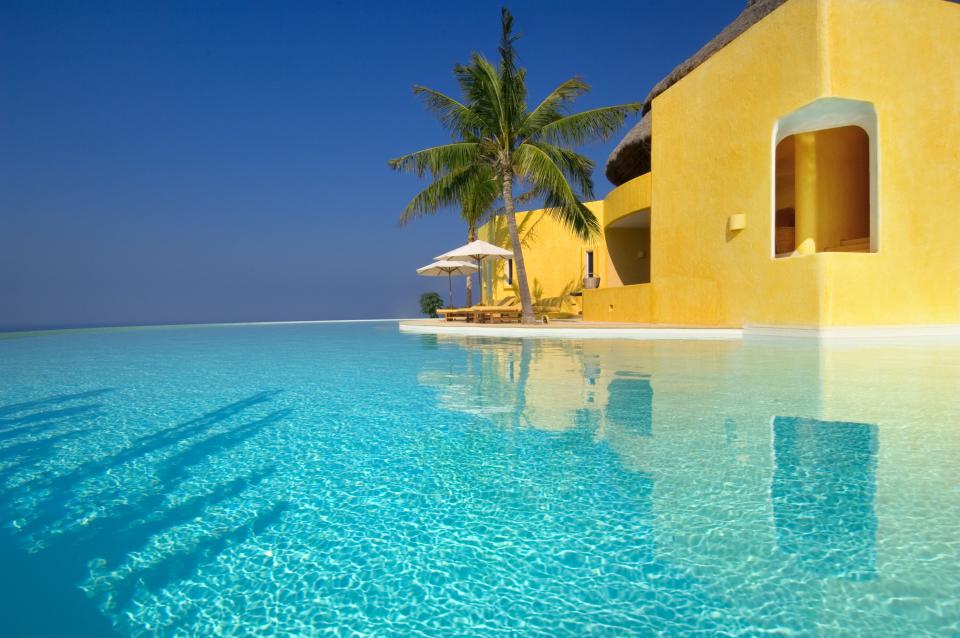 A 10,000-square-foot infinity pool is among the manmade bodies of water at Ocean Castle Sol de Oriente.