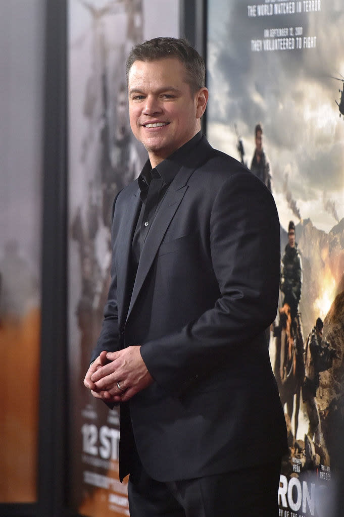 Matt Damon attends the "12 Strong" World Premiere