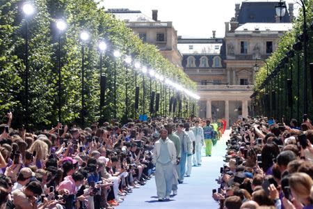 With riot of color, Virgil Abloh marks new era for Vuitton menswear