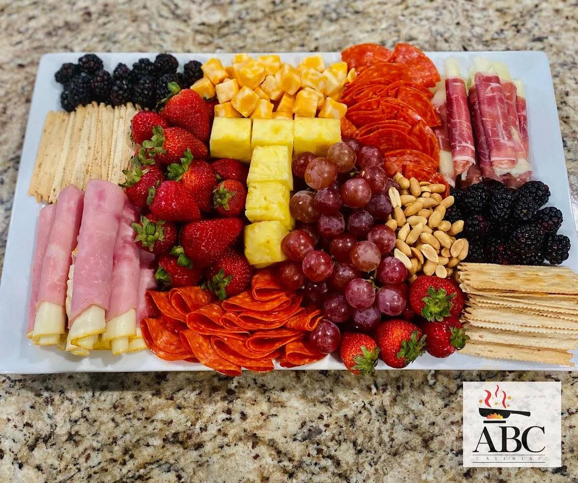 A charcuterie board from ABC Catering LLC.
