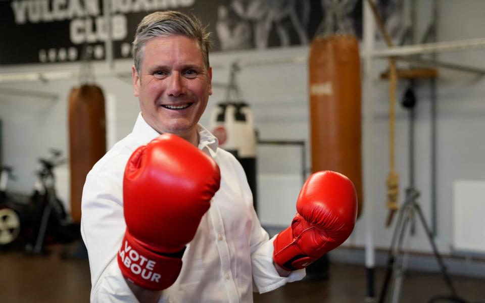Punching above your weight: Sir Keir Starmer visits the Vulcan Boxing Club in Hull - PA