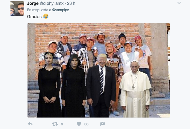 Memes mexicanos sobre Trump en el Vaticano