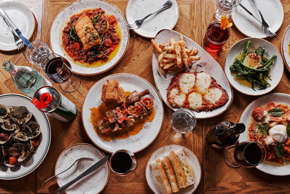 Some of the dishes at Ella’s by Christian Petroni in Nashville. The Westchester chef (and Food Network Star) has brought his rustic all-day Italian concept to the space, inspired by his upbringing.