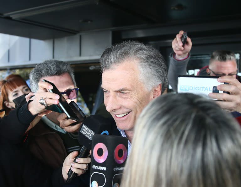 Mauricio Macri a la salida de la reunión de Juntos por el Cambio