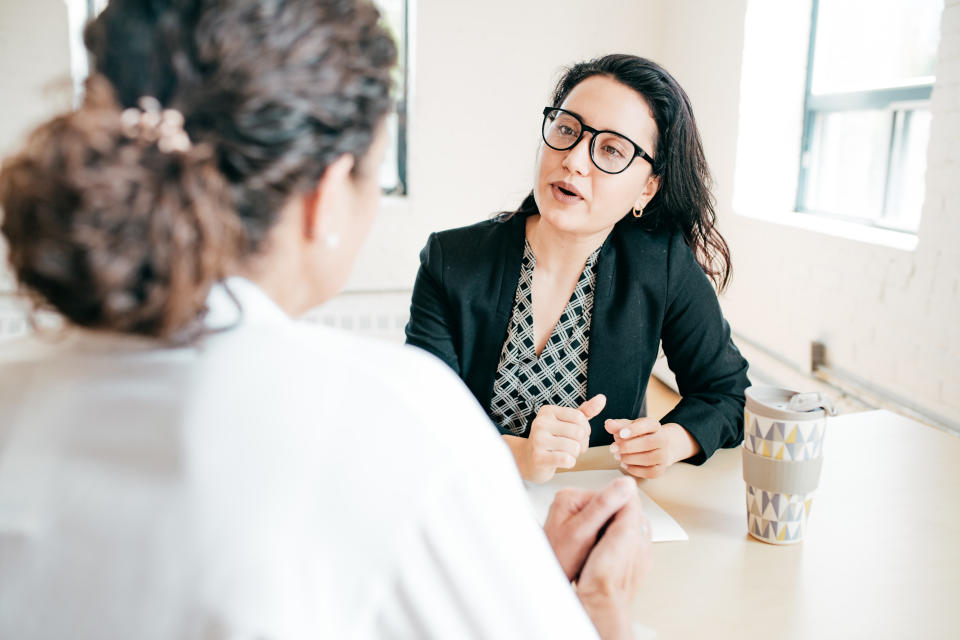 two women in the office