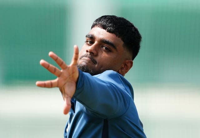 Rehan Ahmed during a nets session at Lord’s 