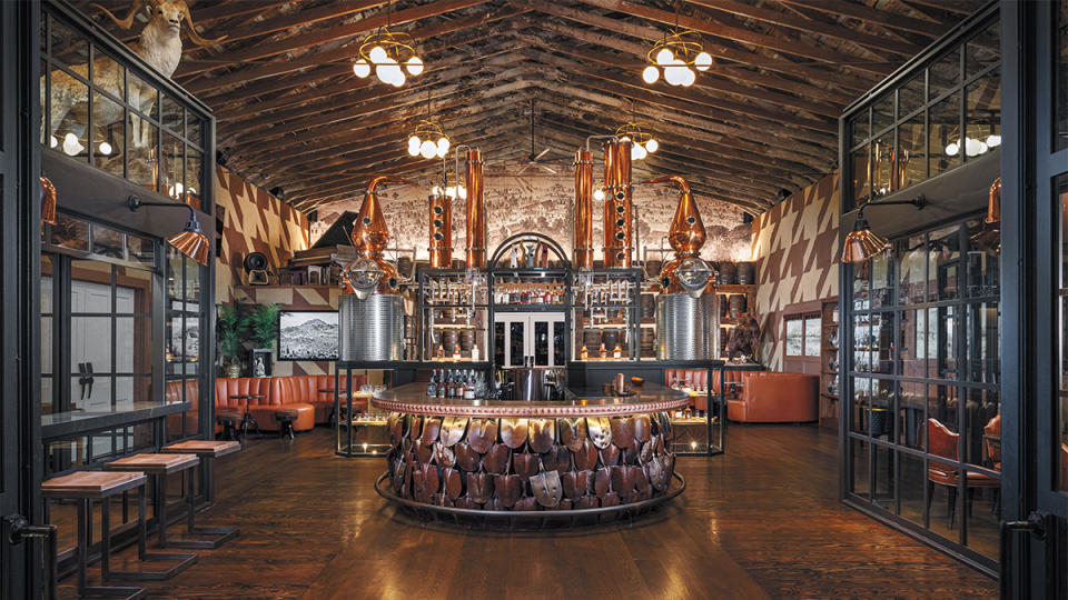 The copper-clad Distillery Room offers several tasting experiences.