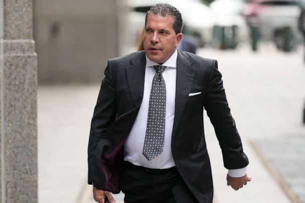 PHOTO: Joe Tacopina, Donald Trump's lawyer, arrives in Manhattan federal court in New York, on May 9, 2023. (Seth Wenig/AP)