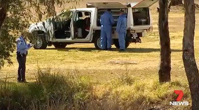 A forensic examination of the scene was carried out on Monday. Source: 7 News