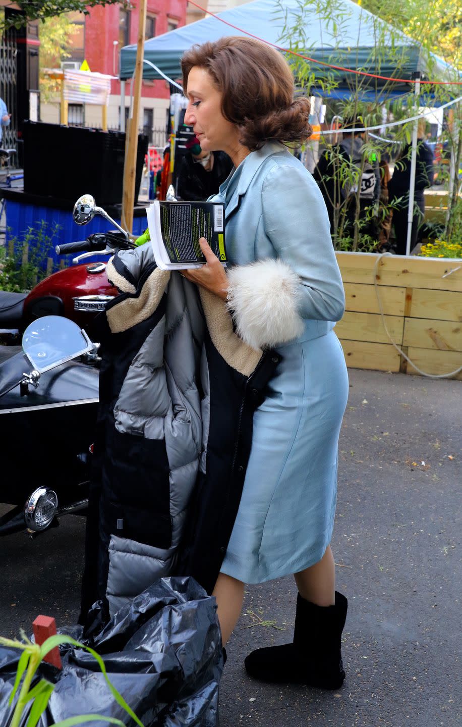 <p>Vera Farmiga is seen on the set of The Many Saints of Newark on September 21, 2020 in New York City.</p>