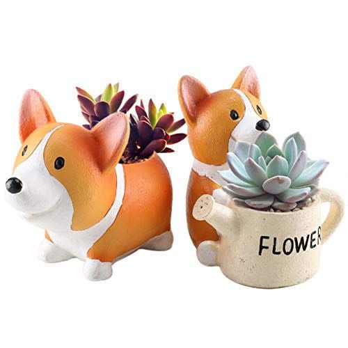 24) Corgi Planters